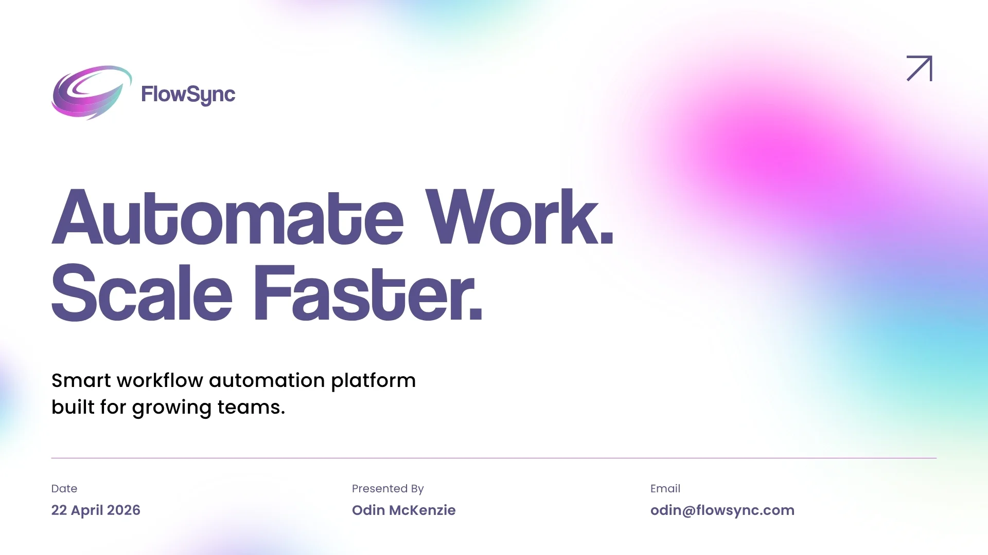 SaaS Company Presentation Design – Let’s Build the Future of Work Together