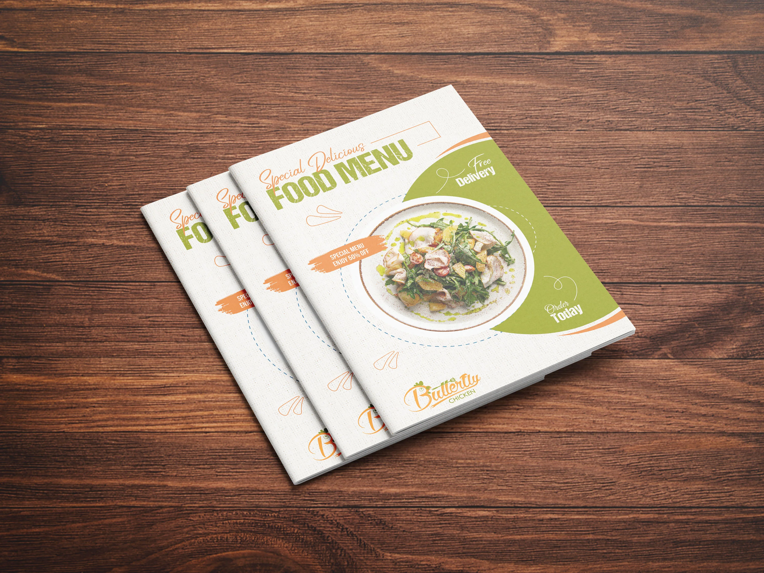 Butter Chicken Special Menu Brochure Design