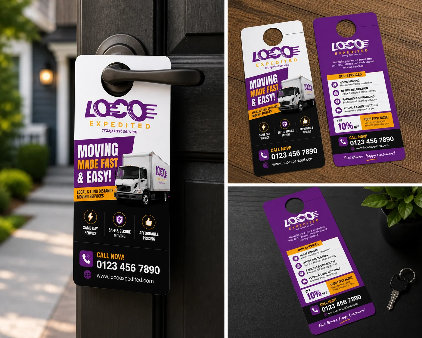 Door Hanger Design for Moving Service