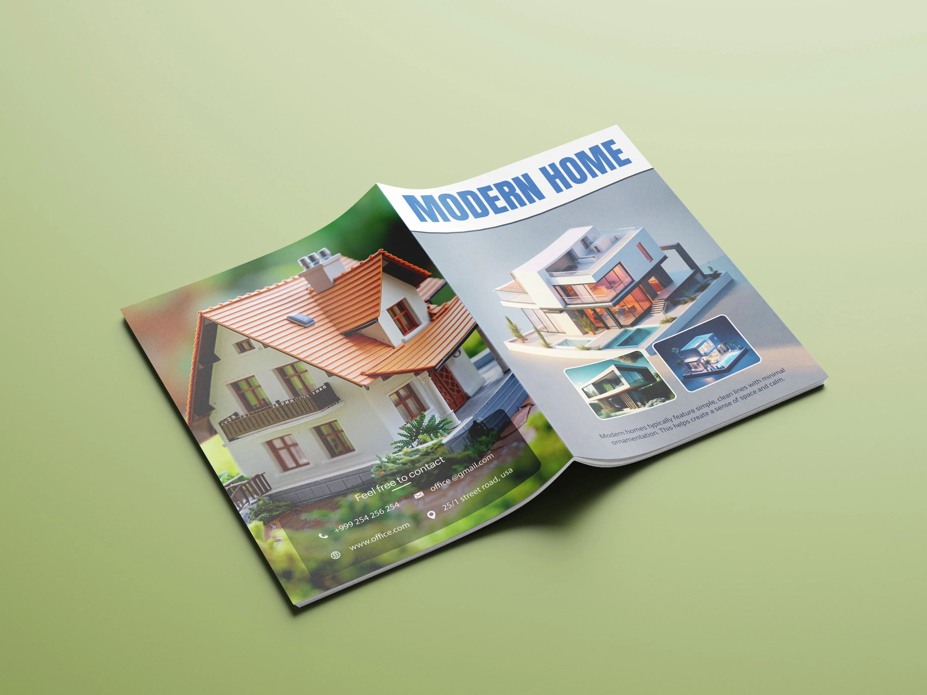 Modern Home Real Estate Brochure Design