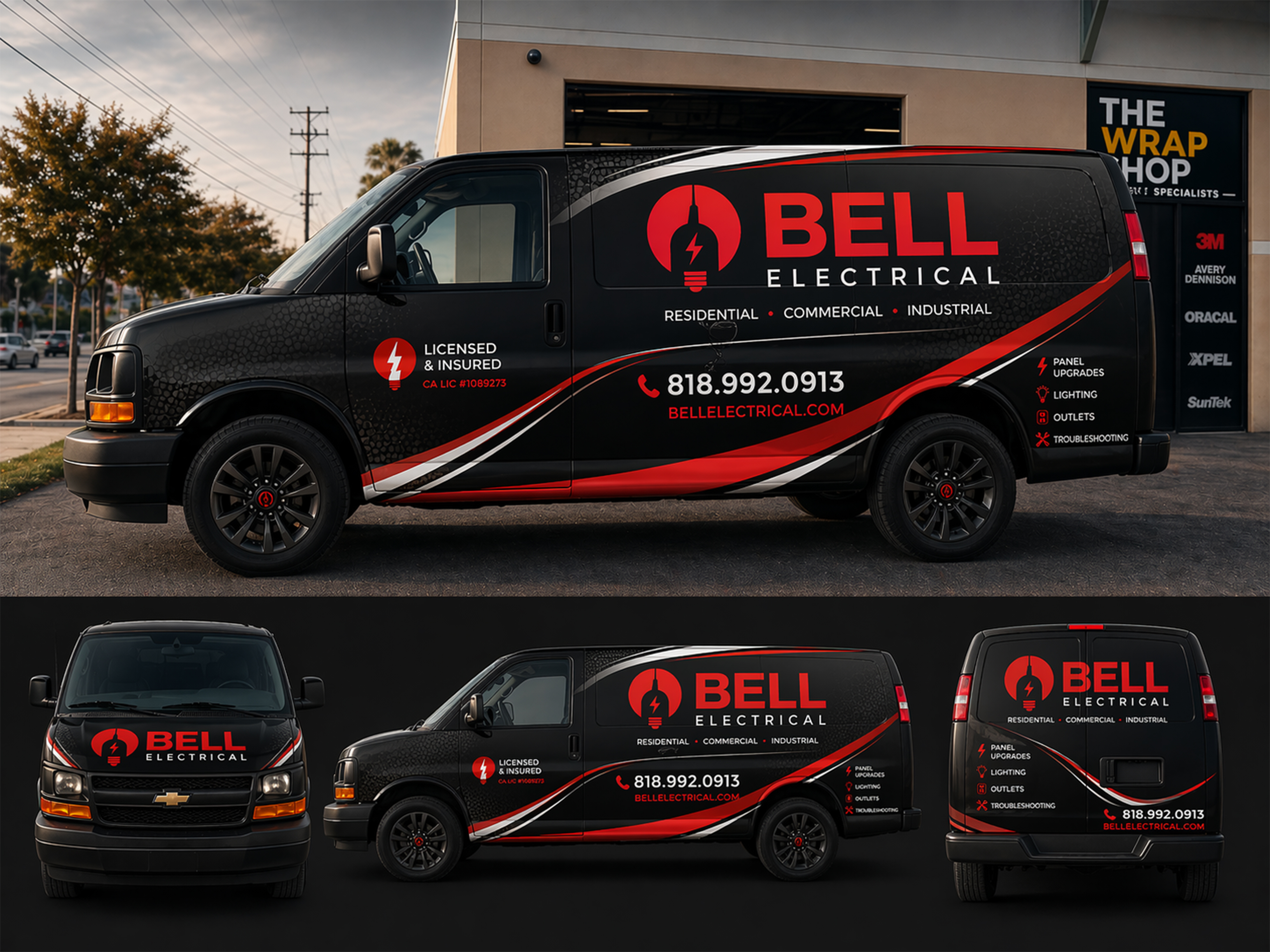 Full Car Wrap Design for Bell Electrical