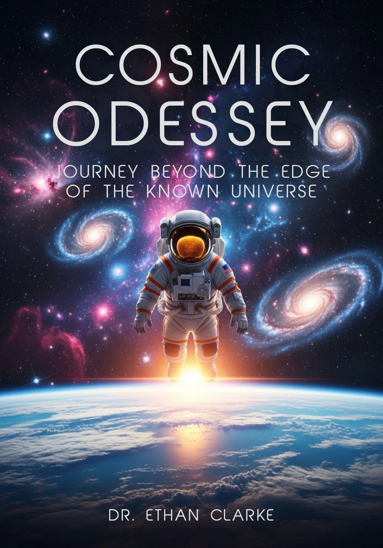 Sci-Fi Book Cover Design – Cosmic Odyssey
