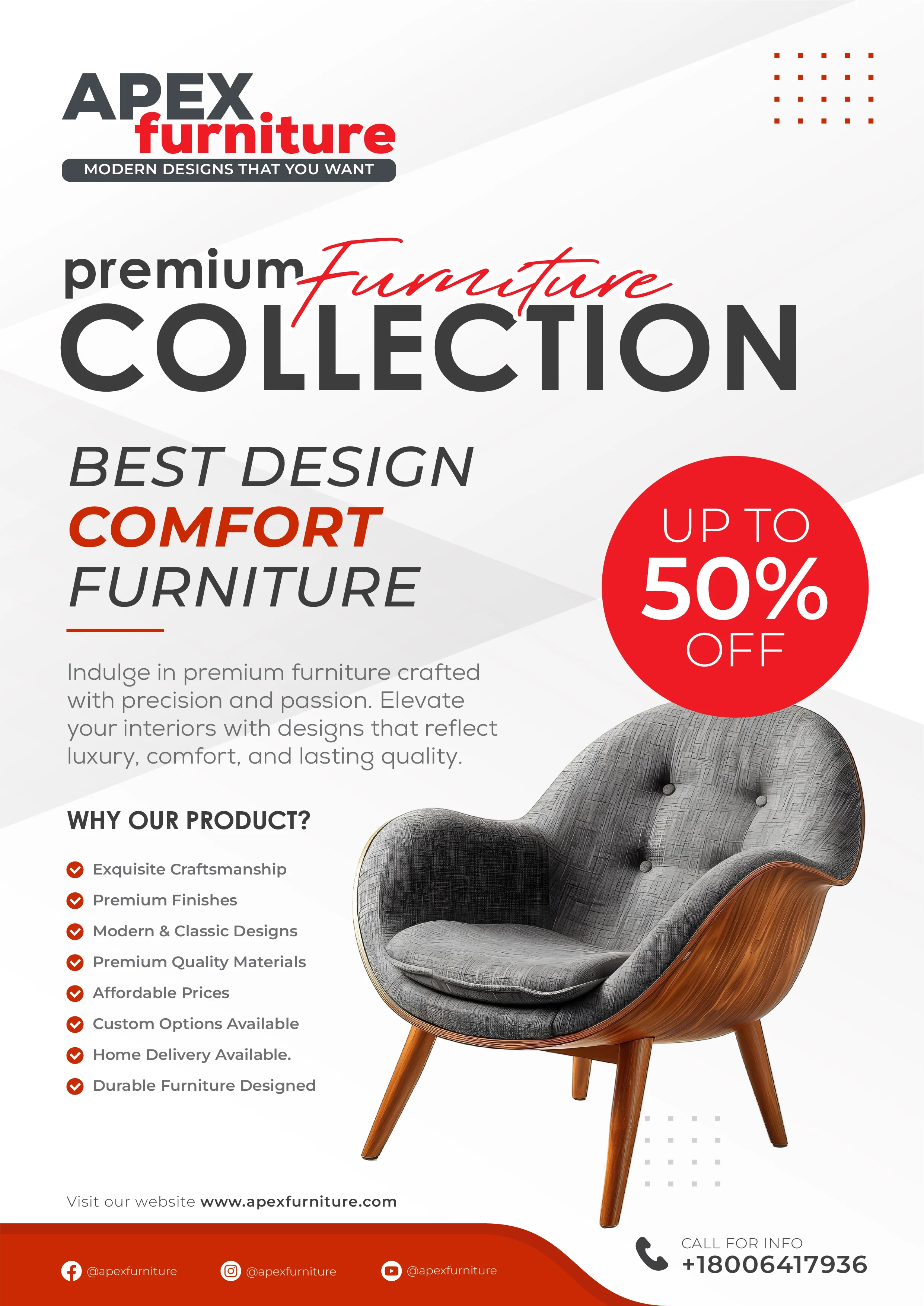 Apex Furniture Offer Flyer Design