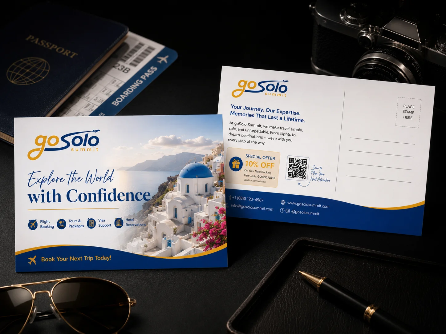 Postcard Design for Go Solo Summit