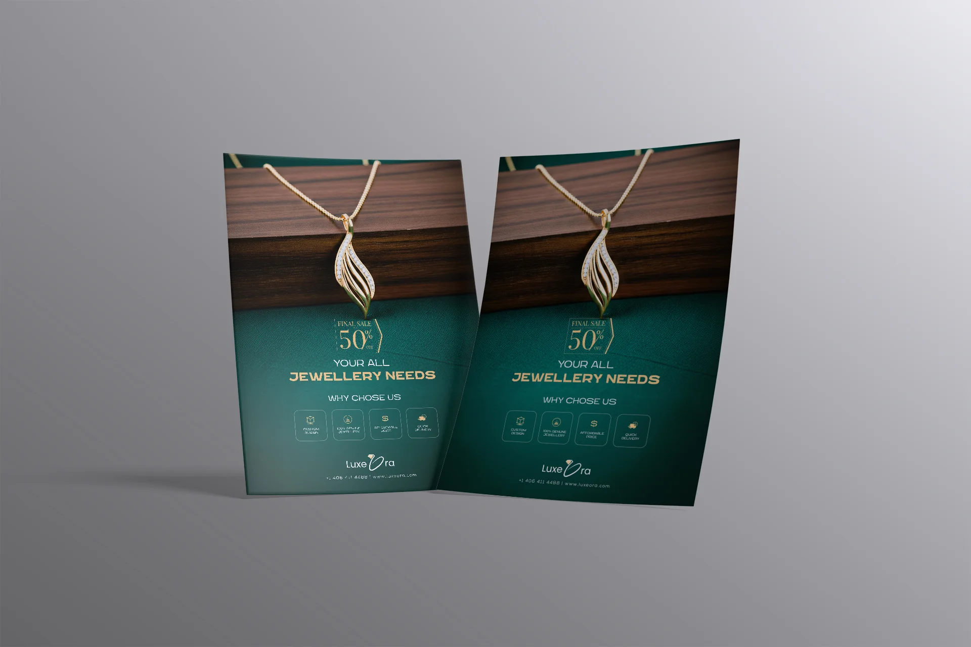 Luxeora Jewellery Flyer Design