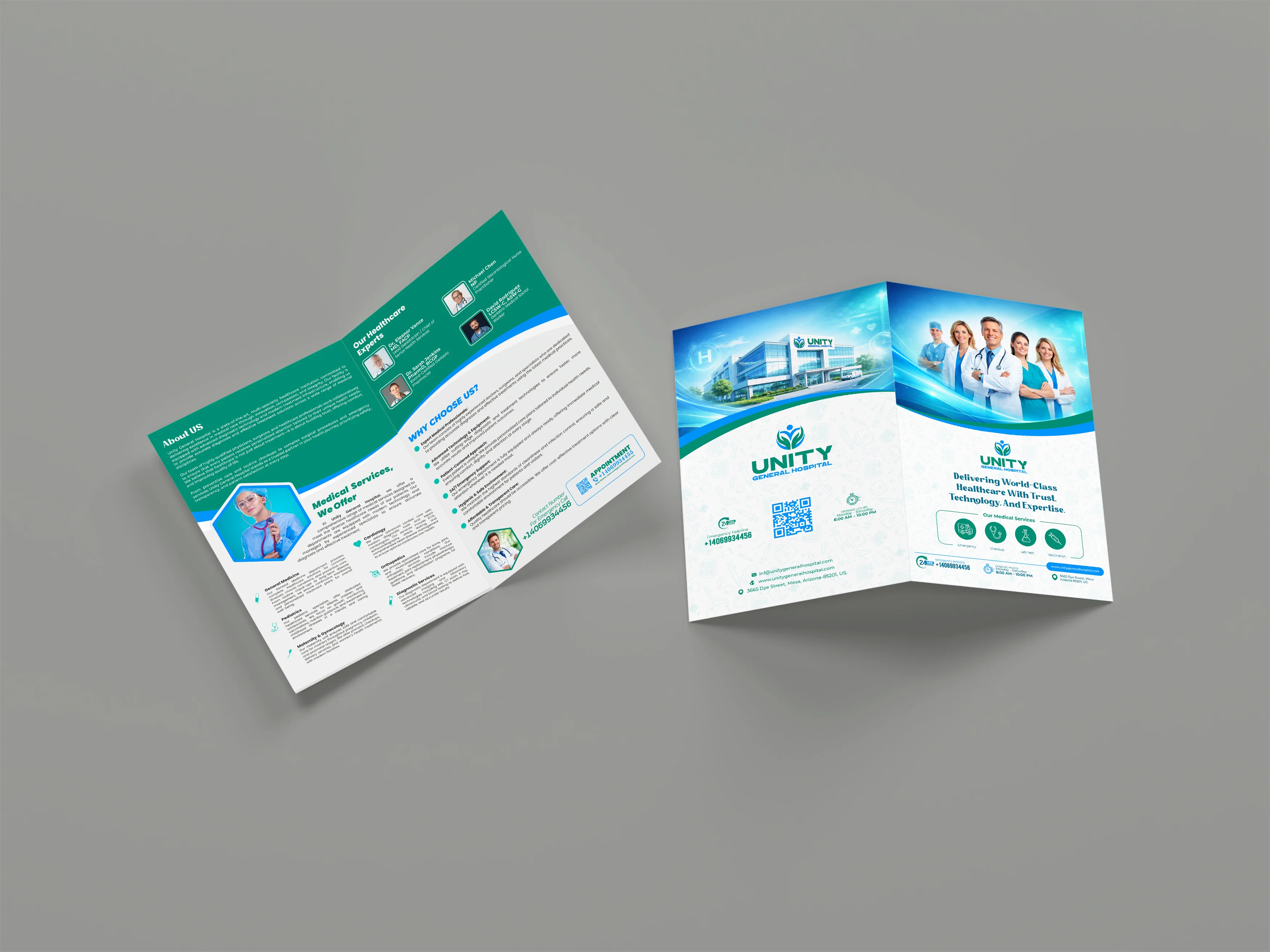 Hospital Bi-Fold Brochure Design