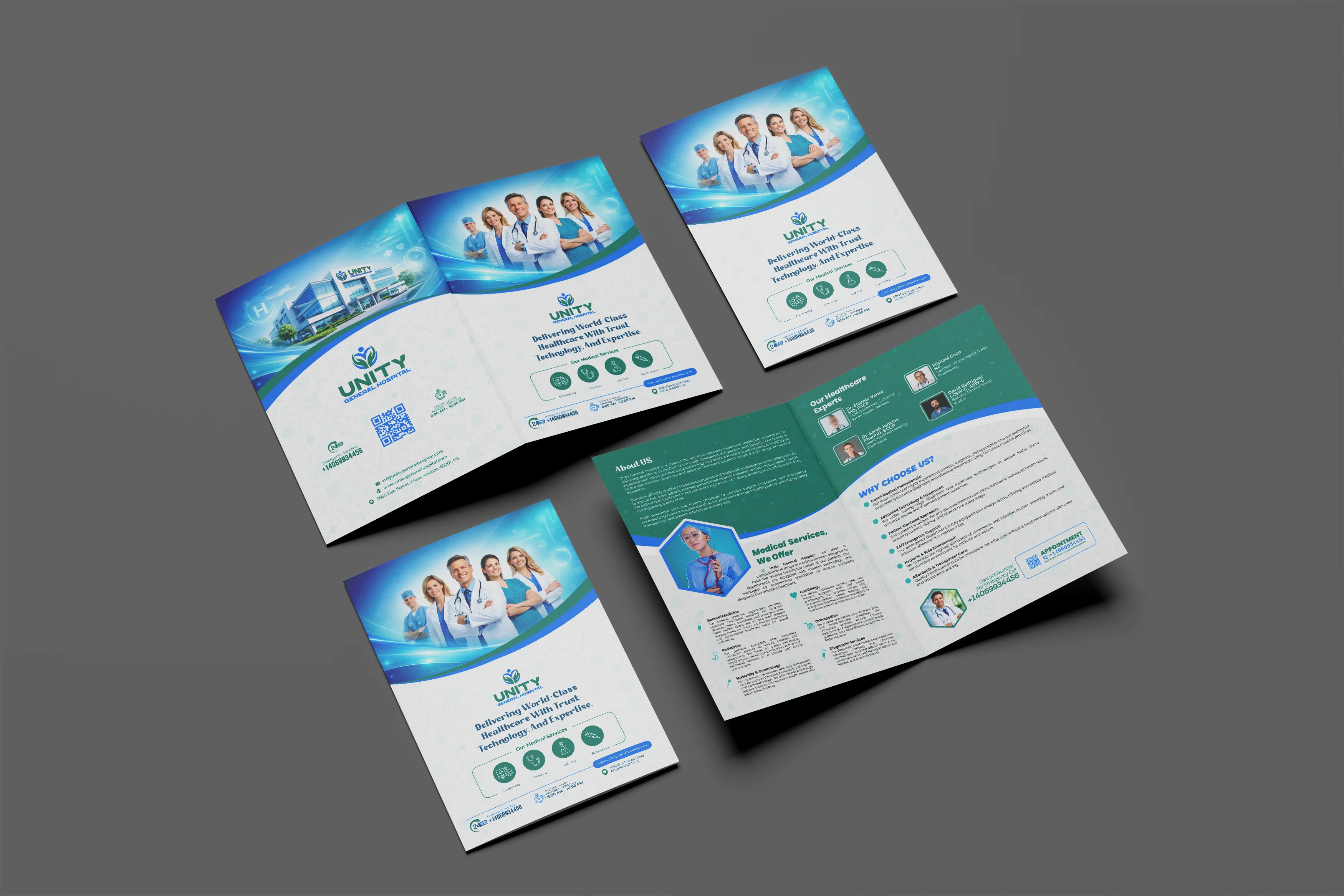 Hospital Bi-Fold Brochure Design