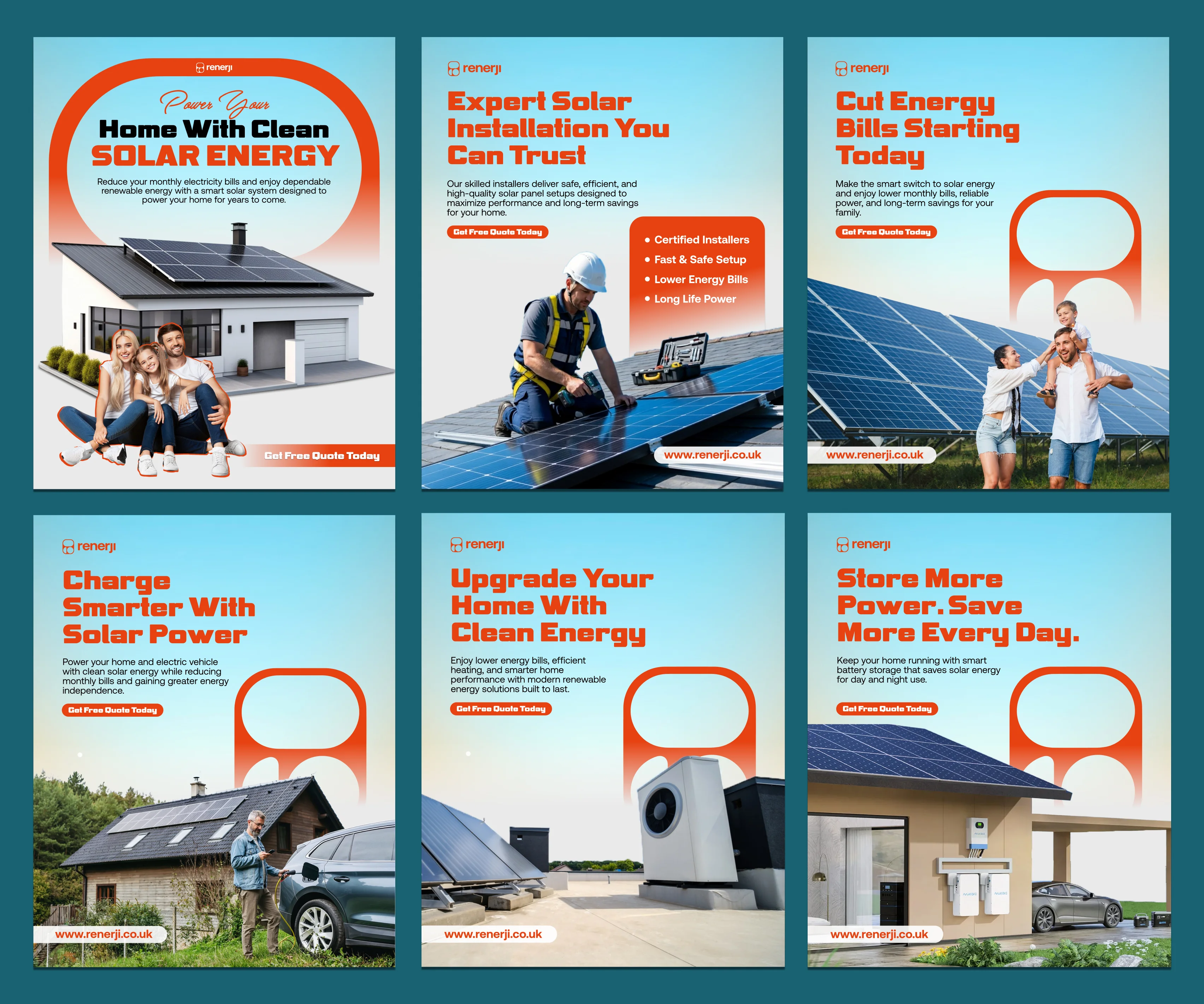Social Media Post Design for Renerji Solar Service