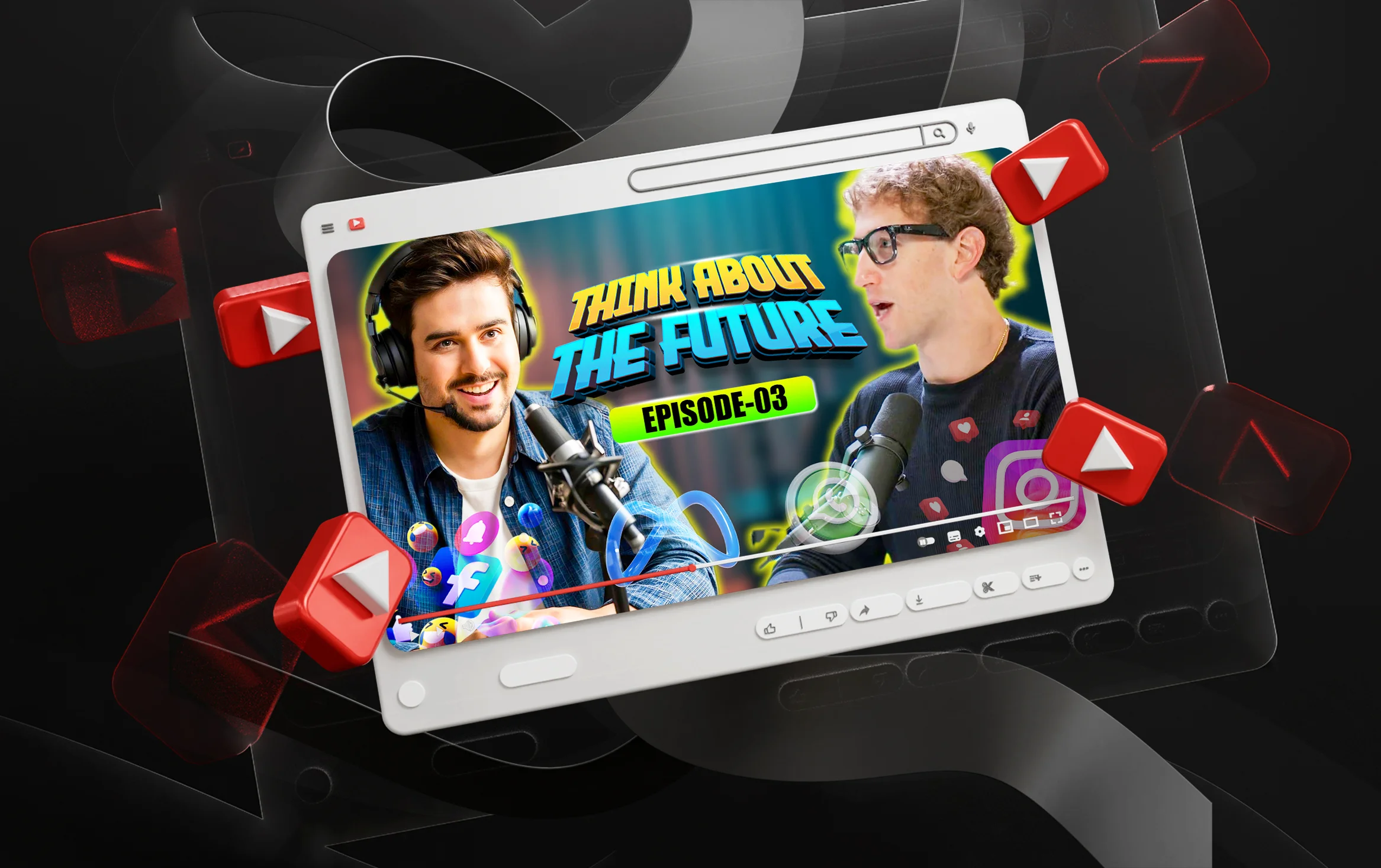 Podcast Thumbnail Design – Think About The Future