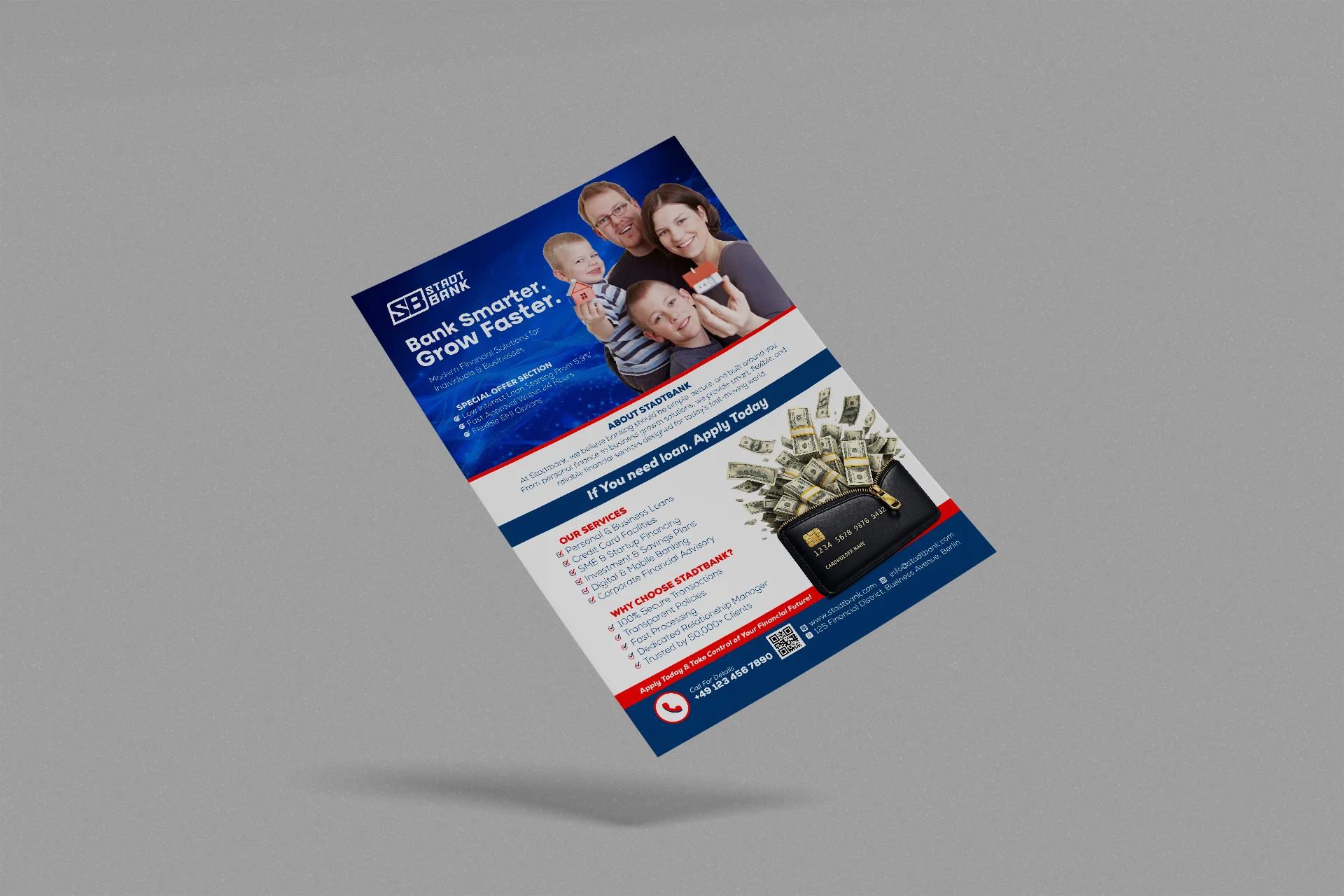 Bank Service Promotional Flyer Design