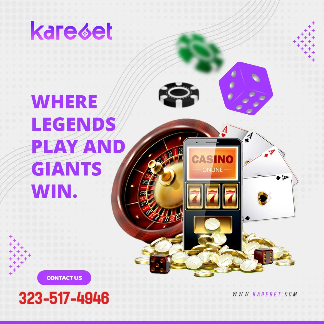 Where Legends Play and Giants Win – Casino Game Social Media Post Design