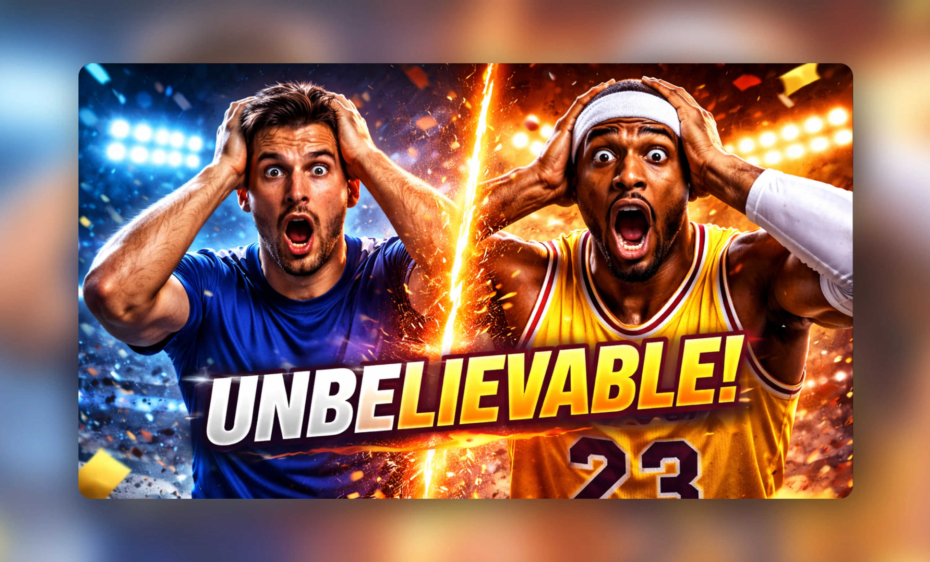 Sports YouTube Thumbnail Design