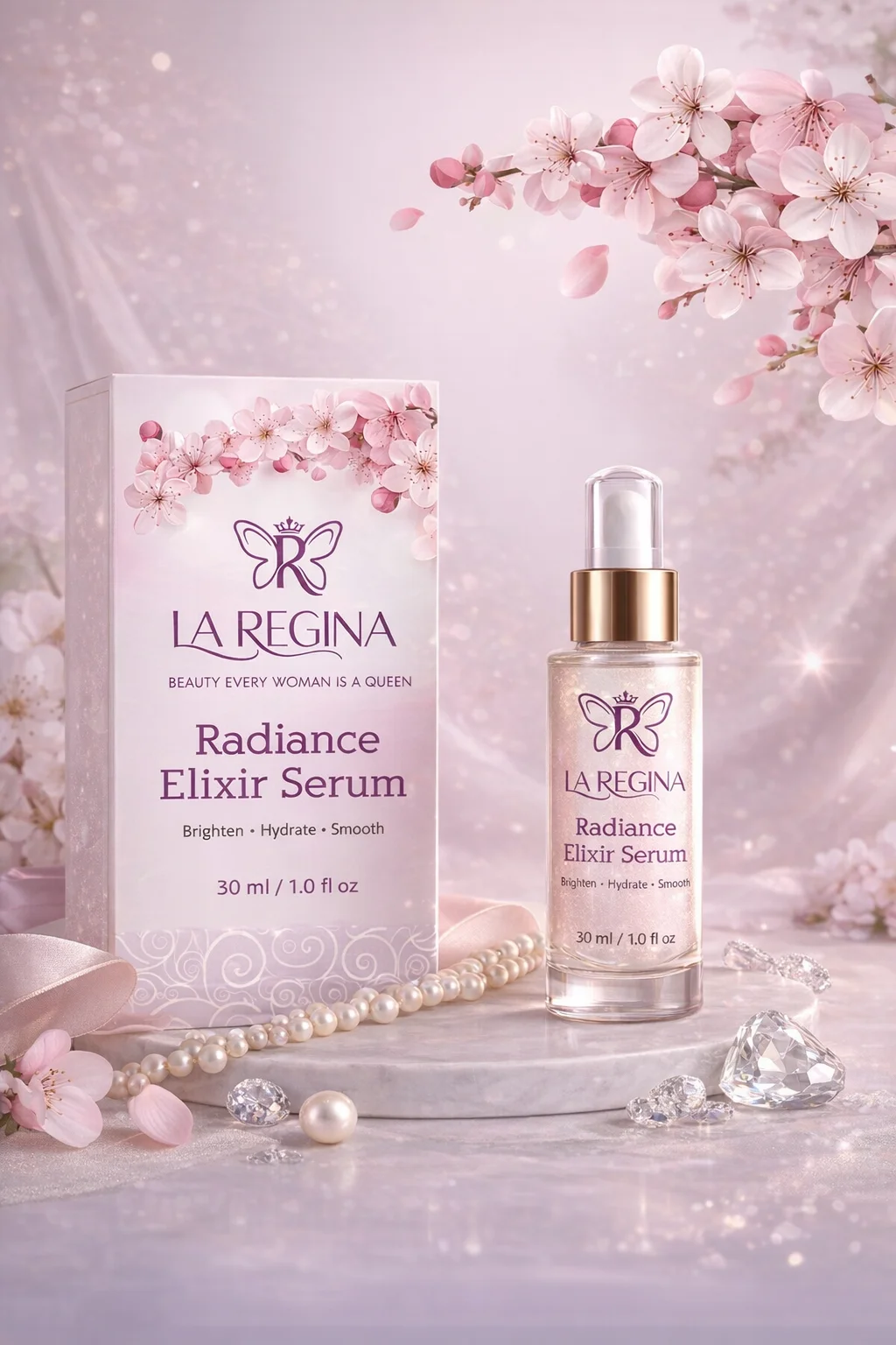 Skincare Label Design for La Regina
