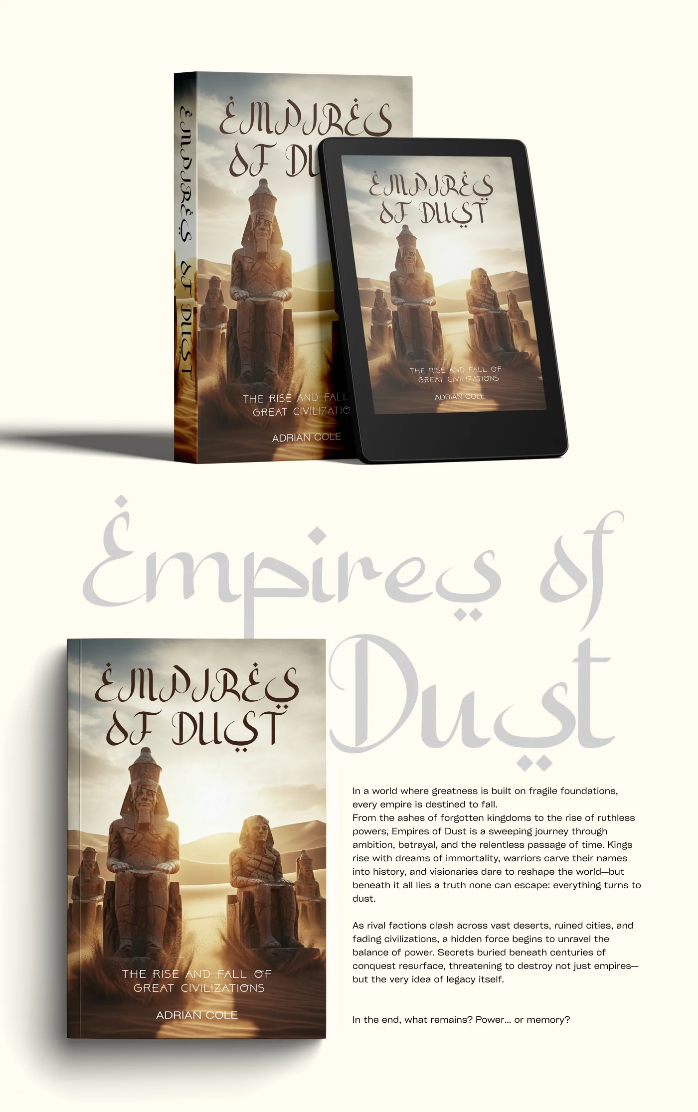 Book Cover Design for Empire of Dust
