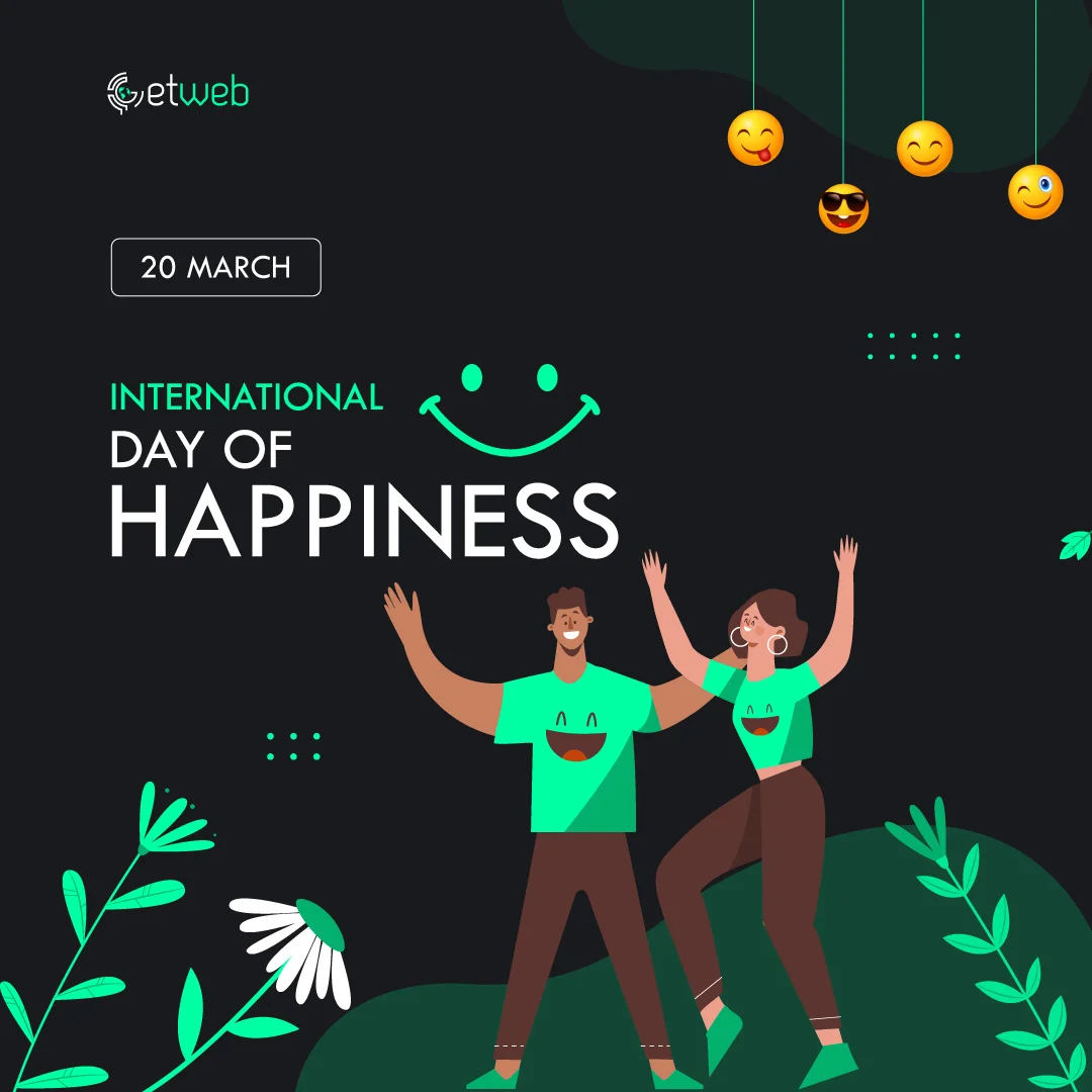 International Day of Happiness Event Social Media Post Design