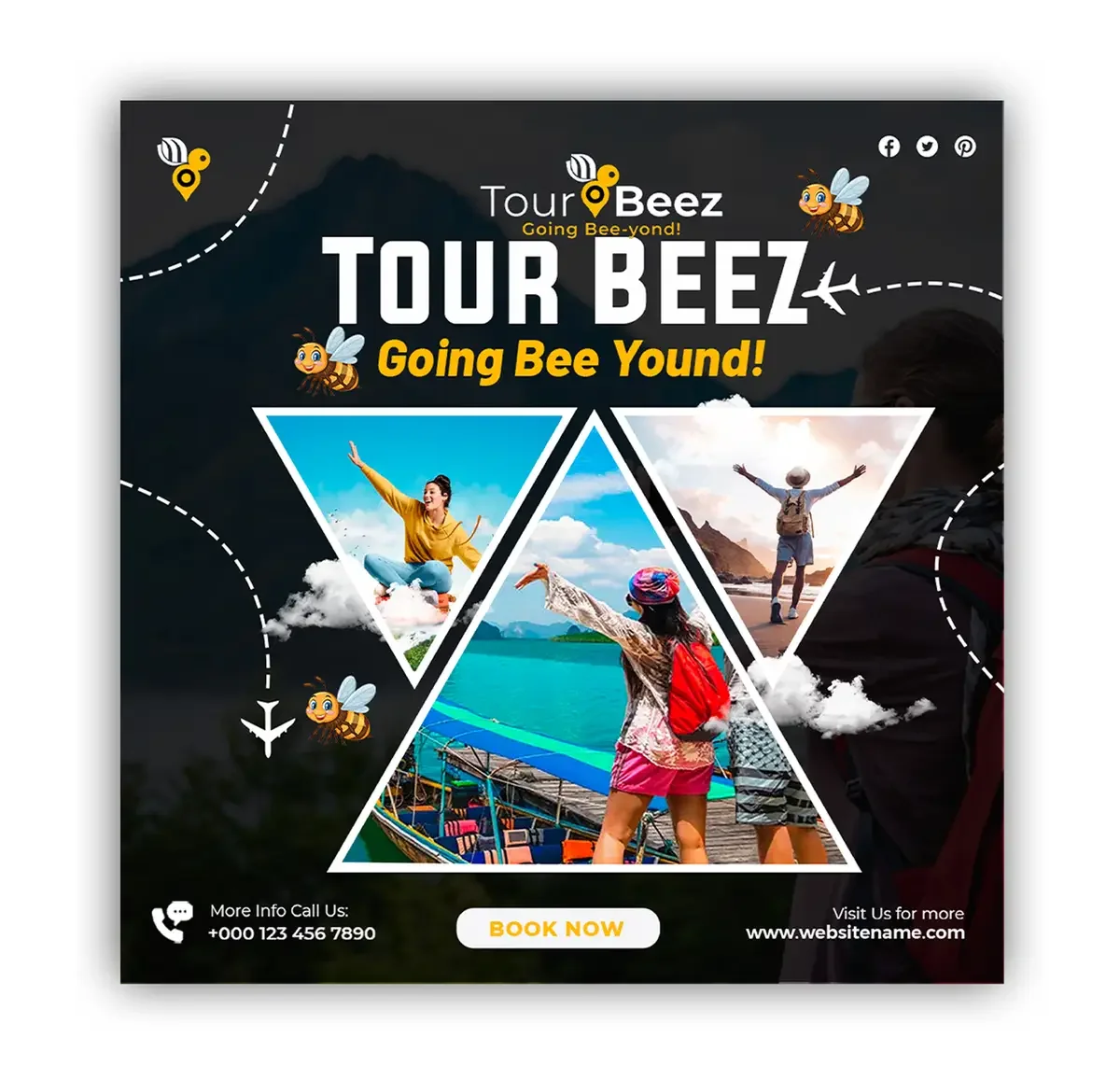 Social Media Post Design for Tour Beez – Going BeeYound