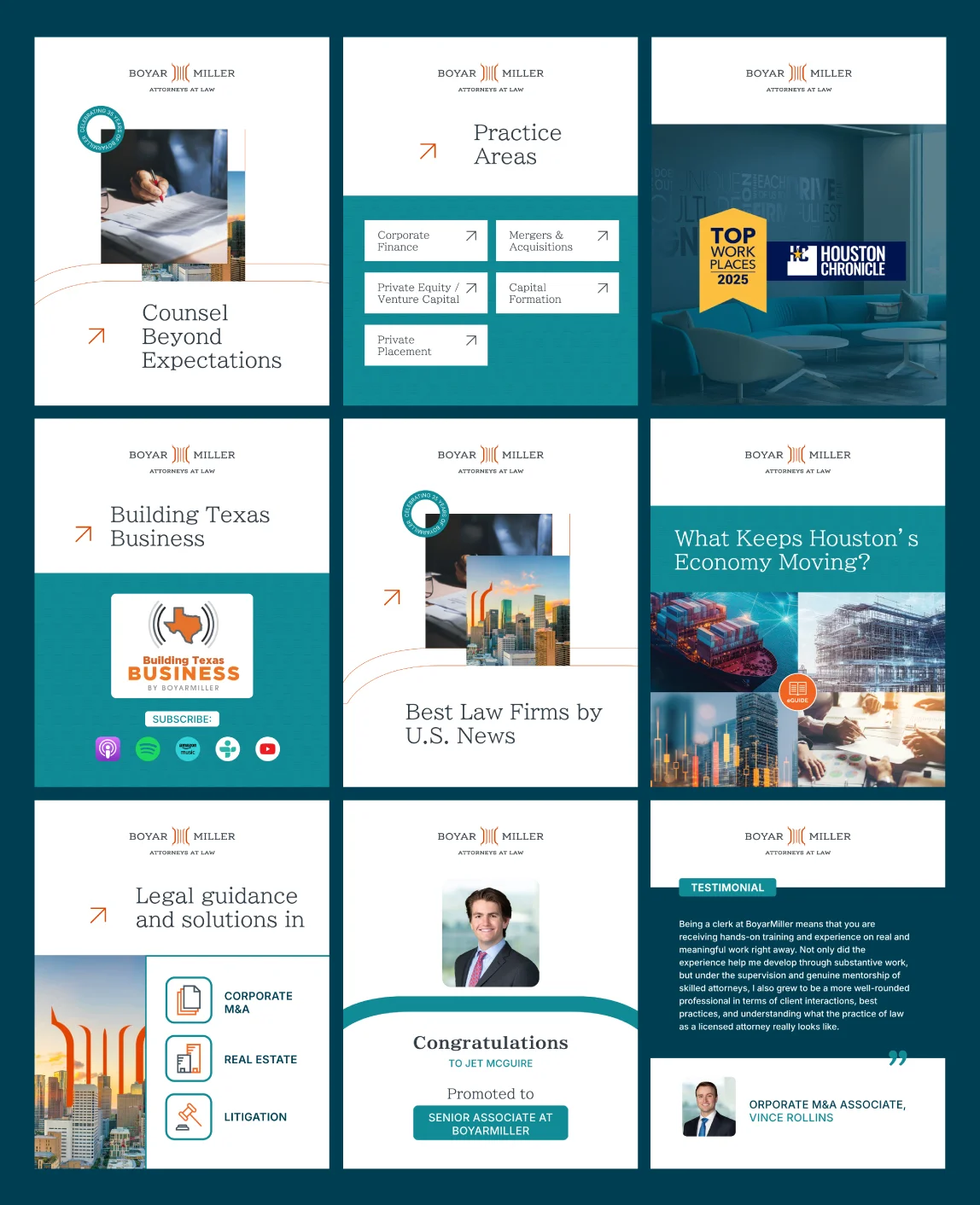 Attorneys at Law Social Media Post Design for BoyarMiller