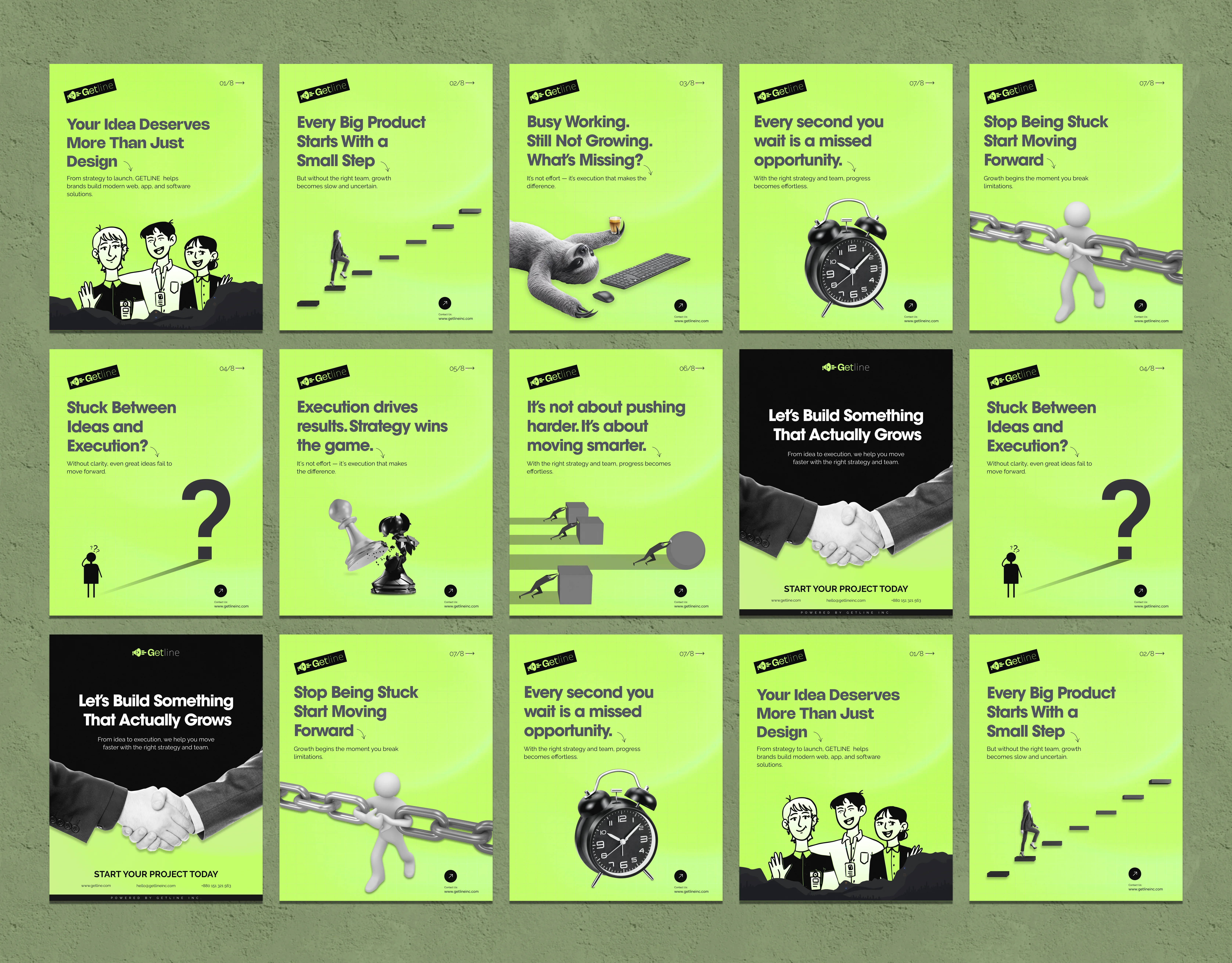 Marketing Agency Carousel Post Design