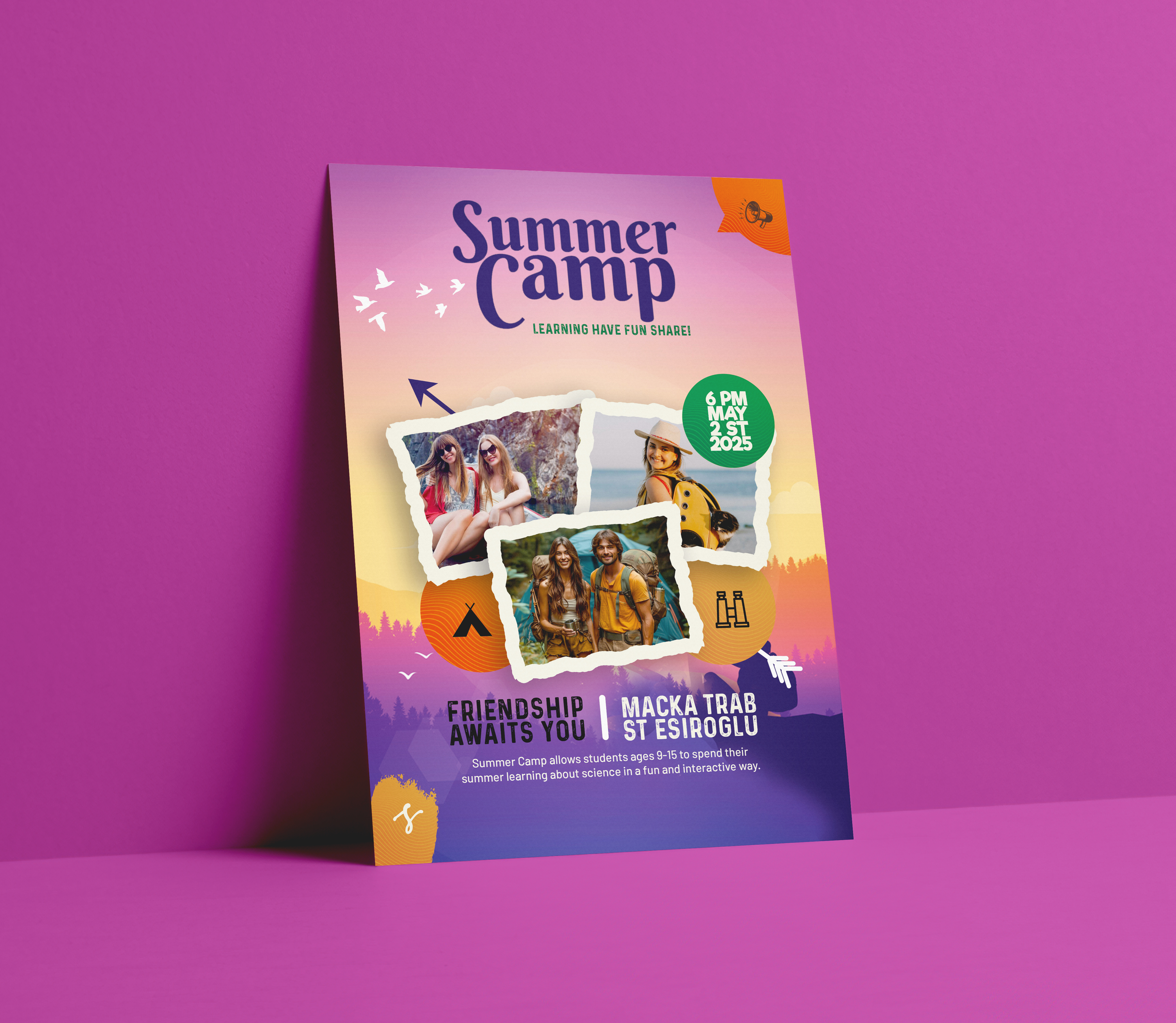 Summer Camp Promotional Flyer Design