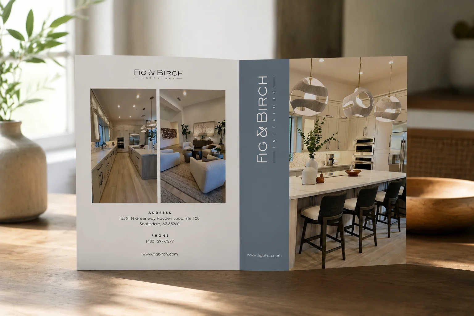 Luxury Furniture Bi-Fold Brochure Design