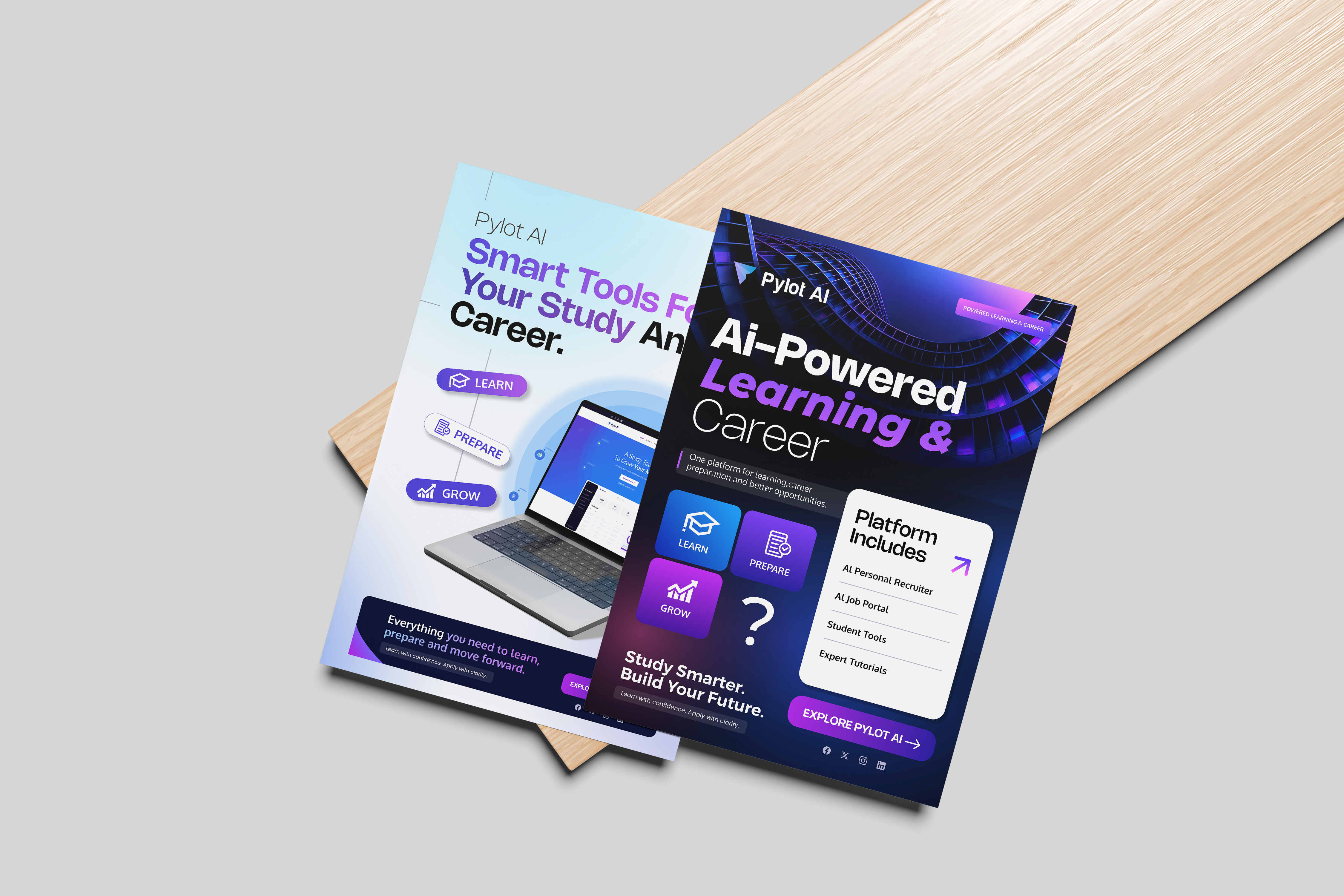 Pylot AI – AI Learning & Career Platform Flyer Design