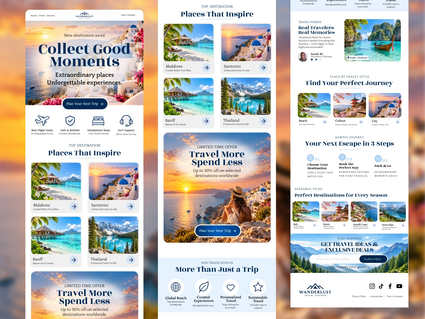 Wanderlust — Travel Email Template Design