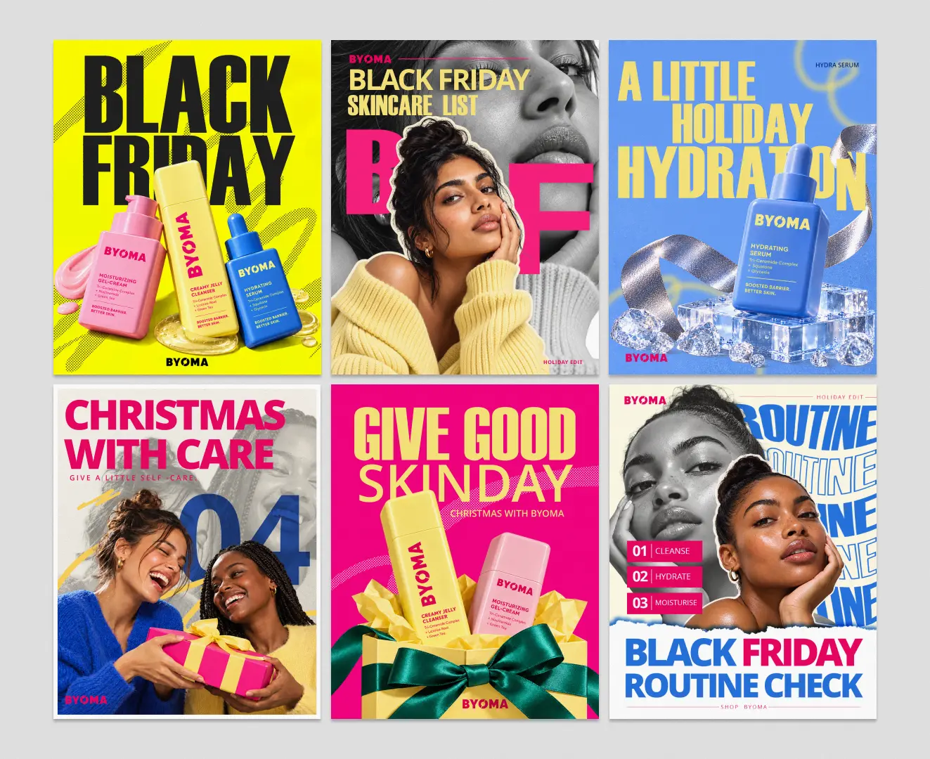 BYOMA – Black Friday & Christmas Skincare Social Media Campaign